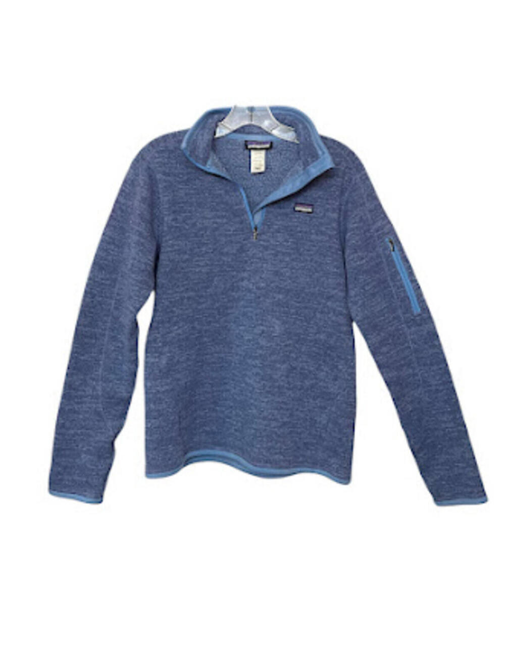 Patagonia Women's Quarter Zip Knit Fleece Better Sweater Heathered Blue Size M